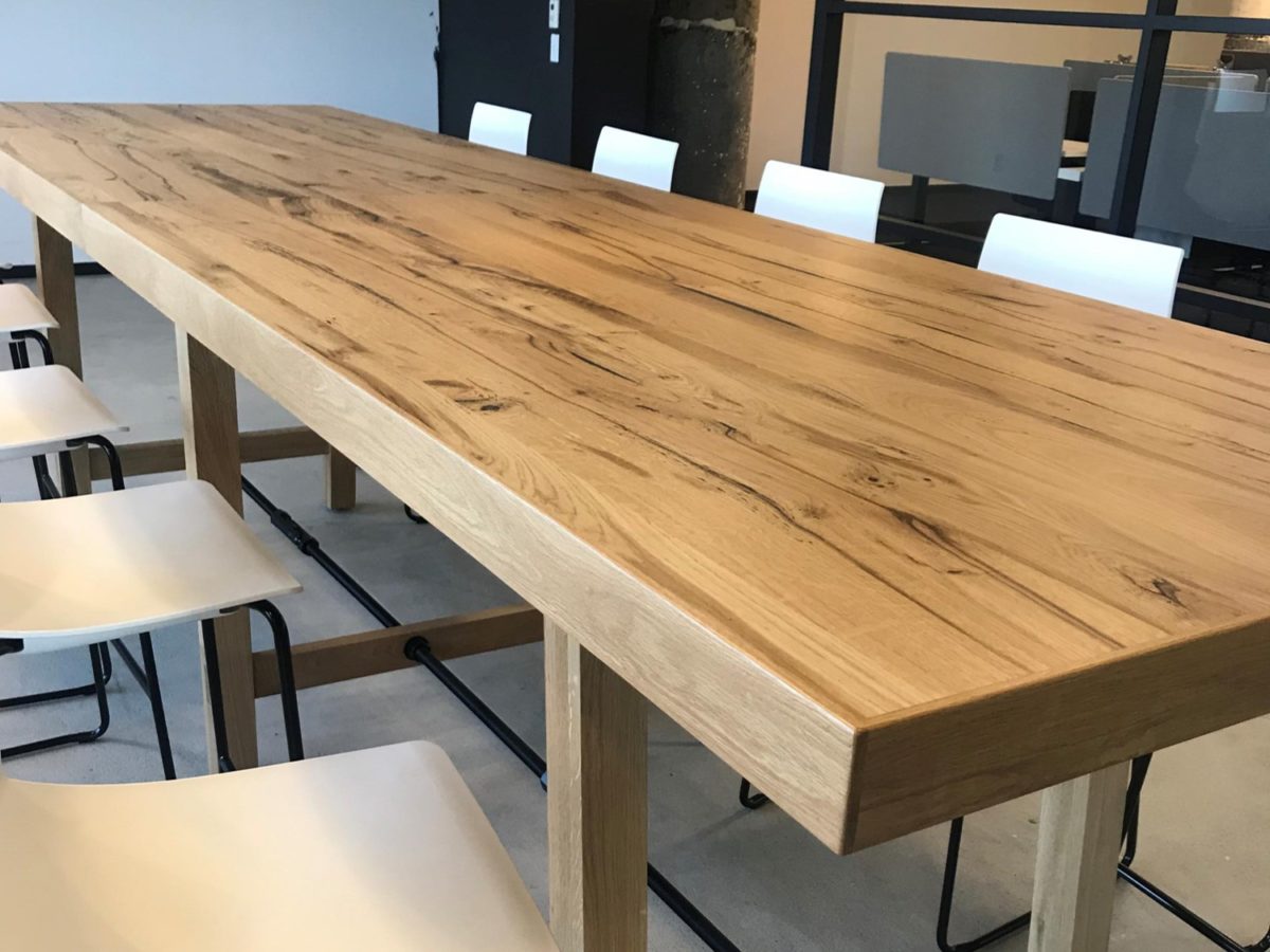 hardwood rectangular table